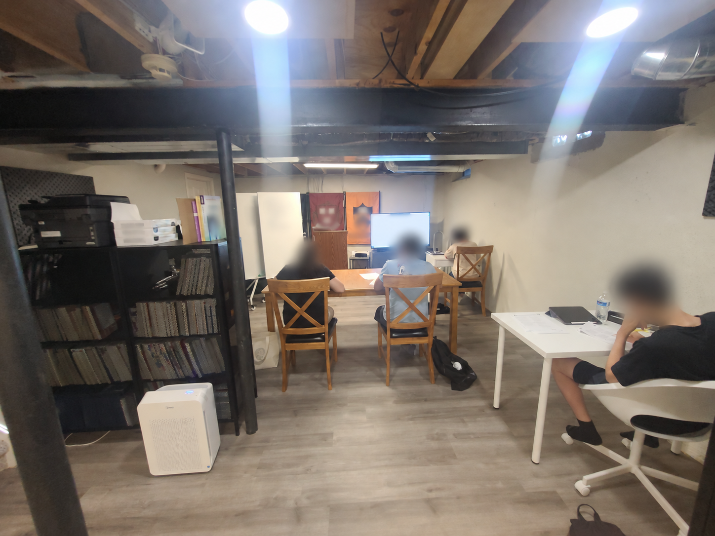 Students working in Eric’s Michigan SAT classroom in June 2022; student faces and identifying details are blurred